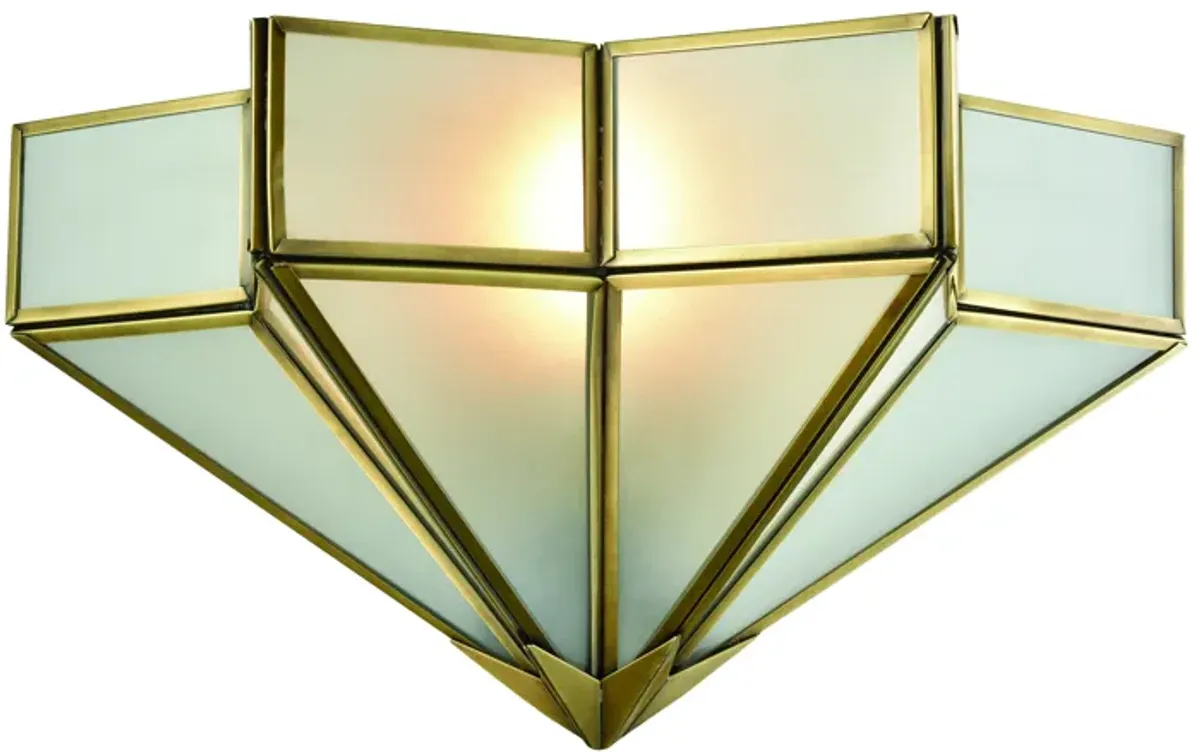 Decostar 8" High 1-Light Sconce - Brushed Brass