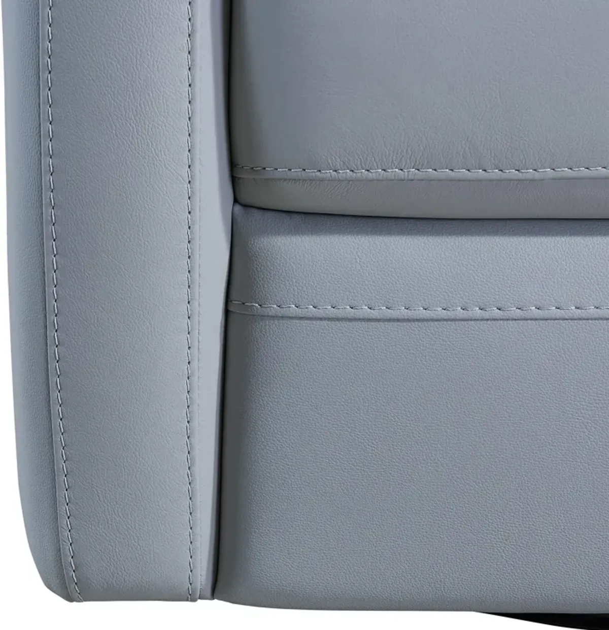 Desi Contemporary Swivel Accent Chair in Dove Gray Genuine Leather