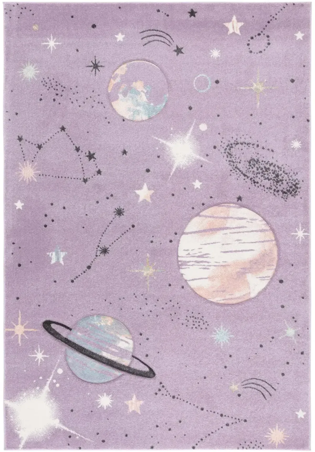 CAROUSEL KIDS 122 PURPLE  8' x 10' Large Rectangle Rug