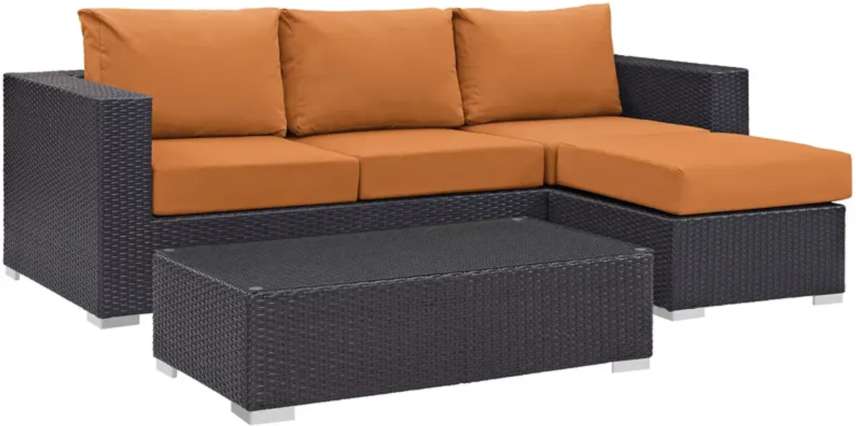 Convene 3 Piece Outdoor Patio Sofa Set