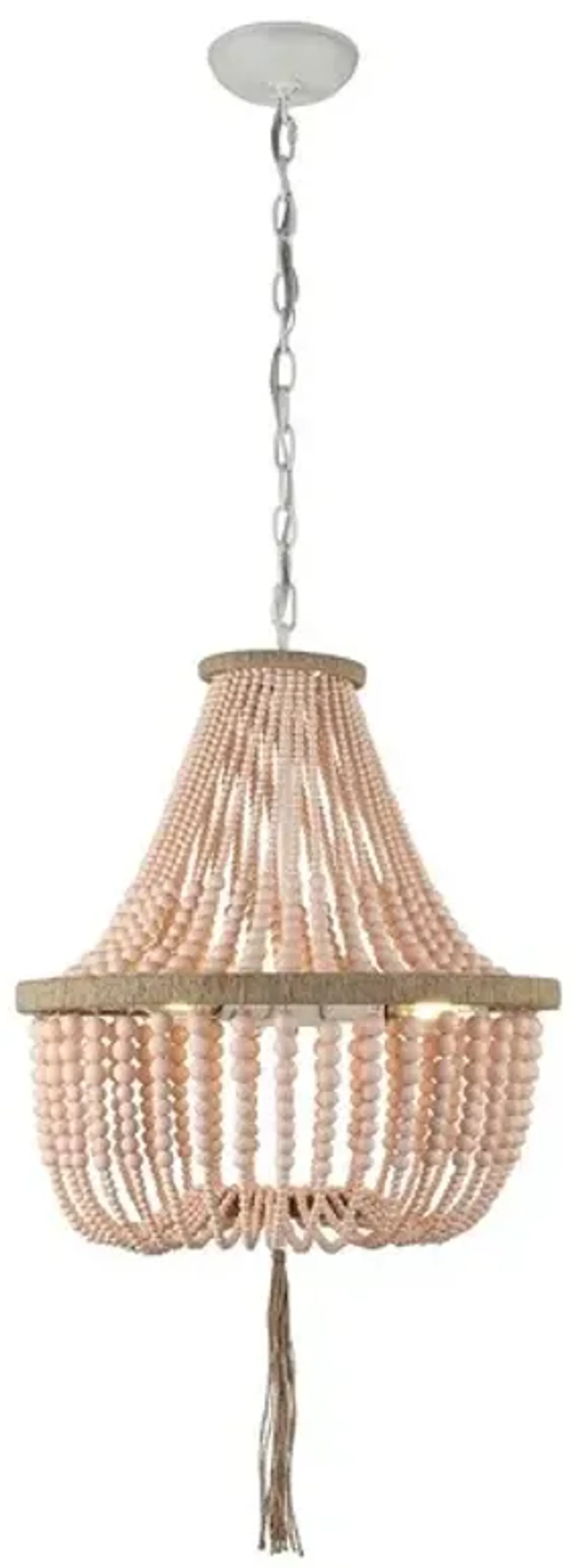 LUSH KRISTI 3 LIGHT 16.5 INCH DIA BLUSH BEADED PENDANT