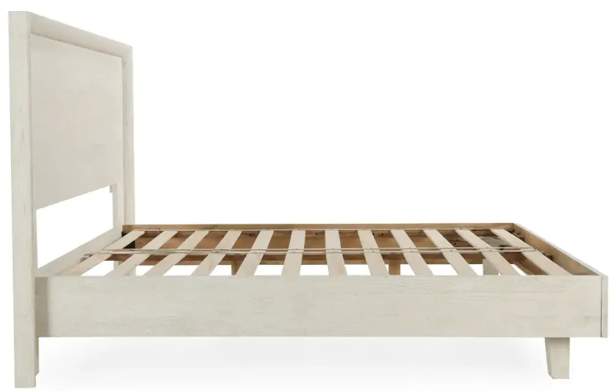 Reece Mango Wood Eastern King Bed in White