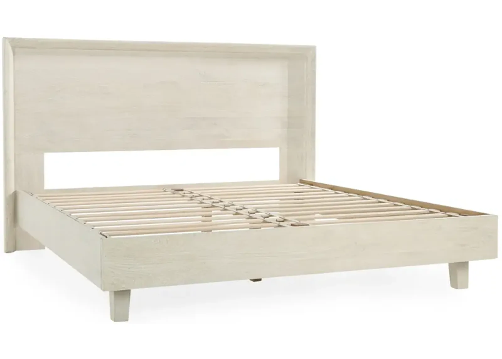 Reece Mango Wood Eastern King Bed in White