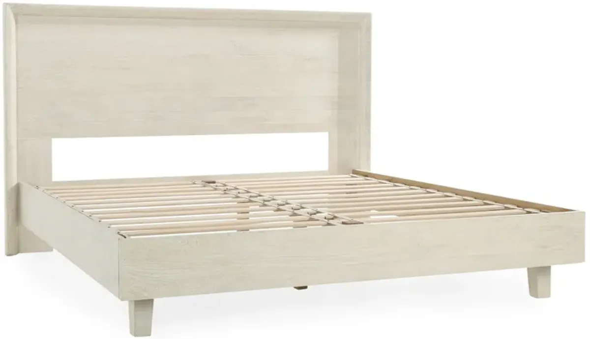 Reece Mango Wood Eastern King Bed in White