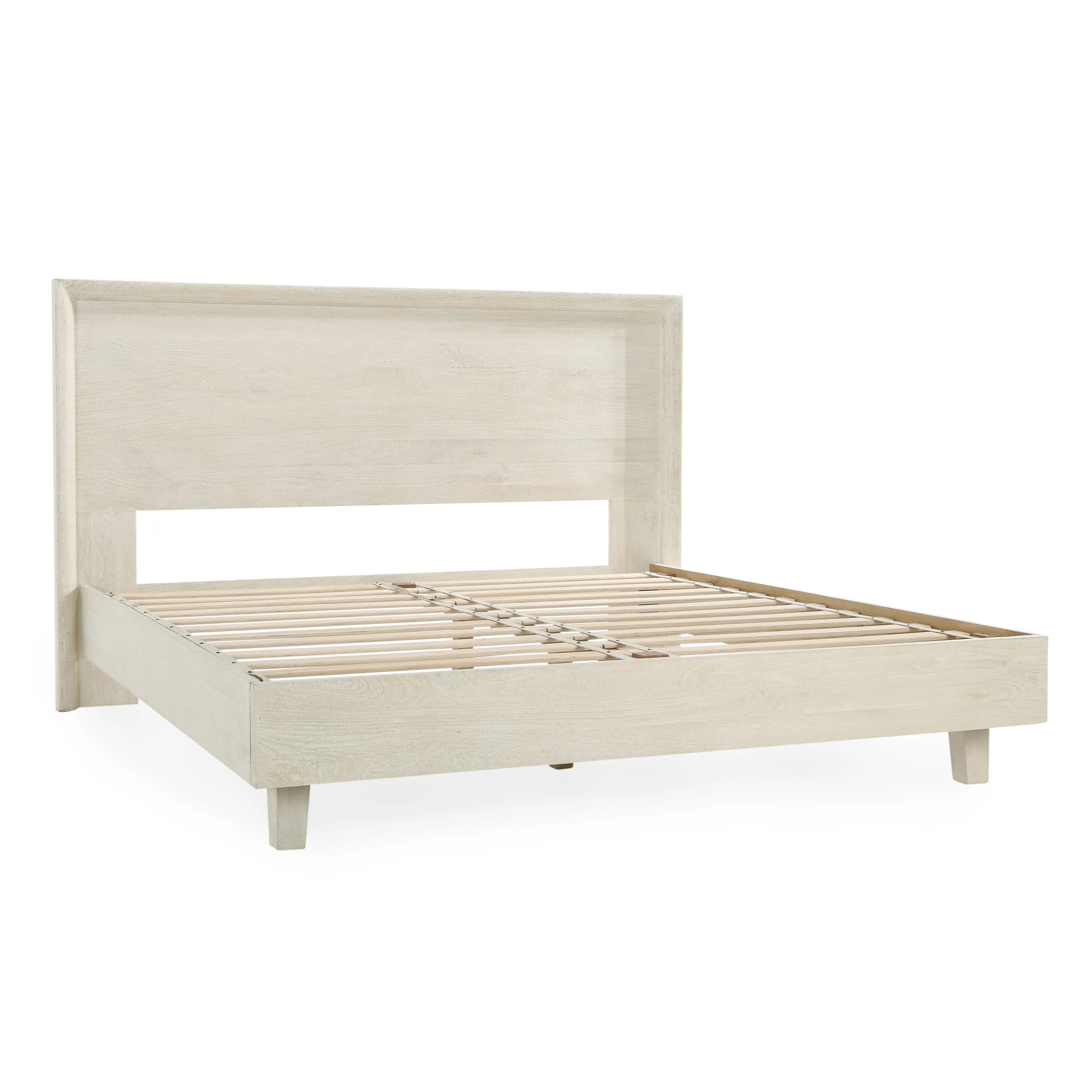 Reece Mango Wood Eastern King Bed in White