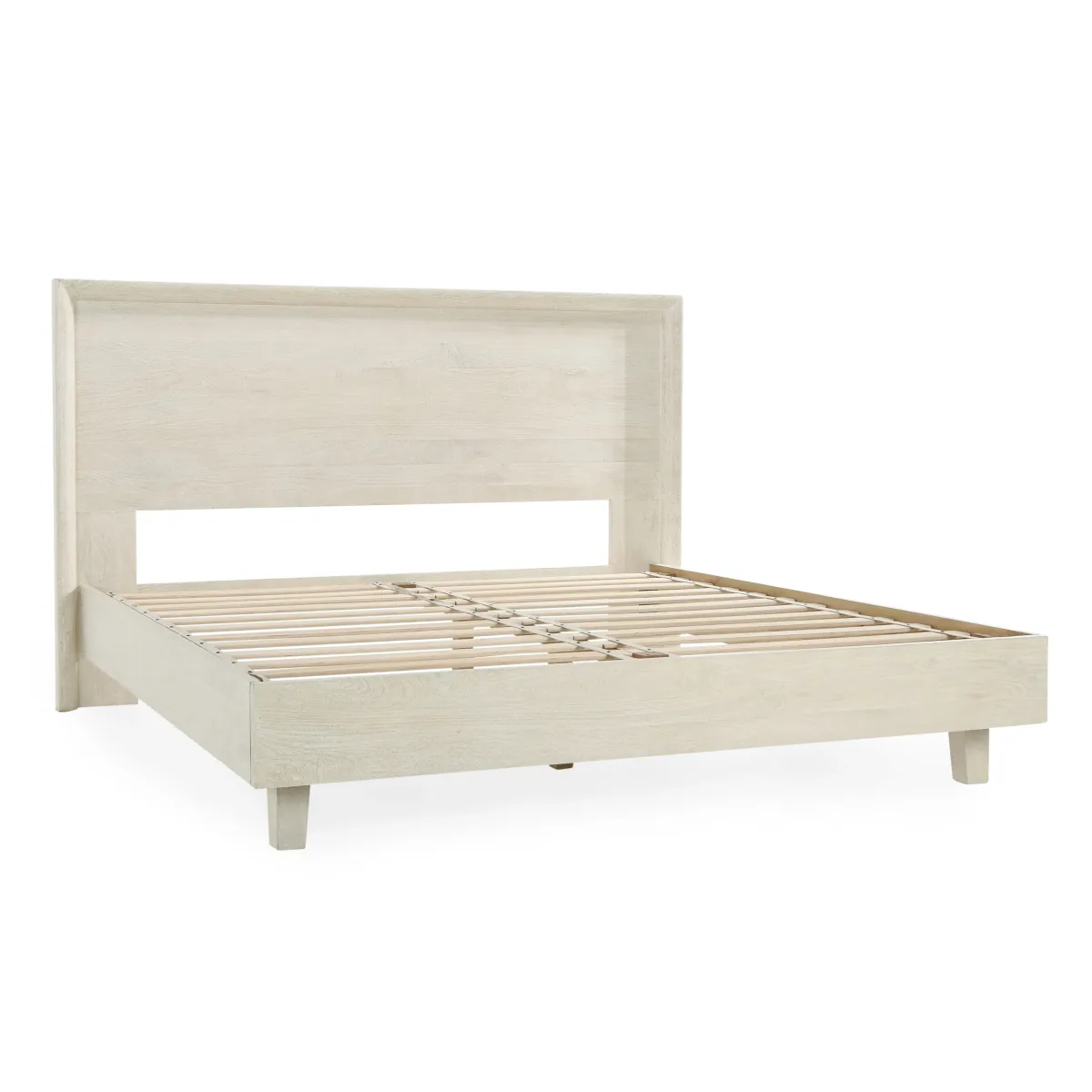 Reece Mango Wood Eastern King Bed in White