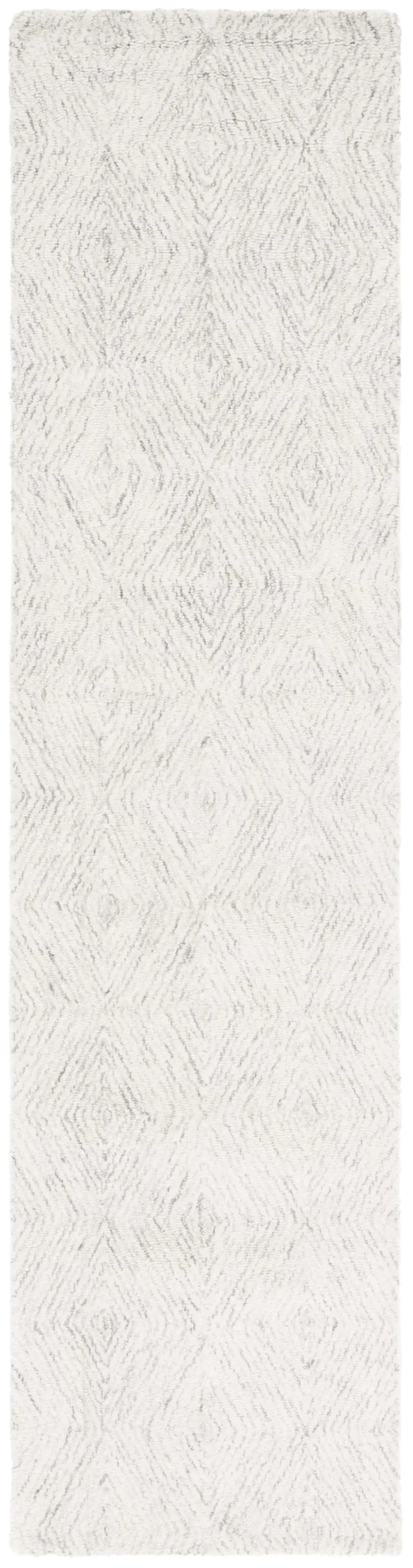 EBONY 901 GREY  2'-3' x 9' Runner Rug