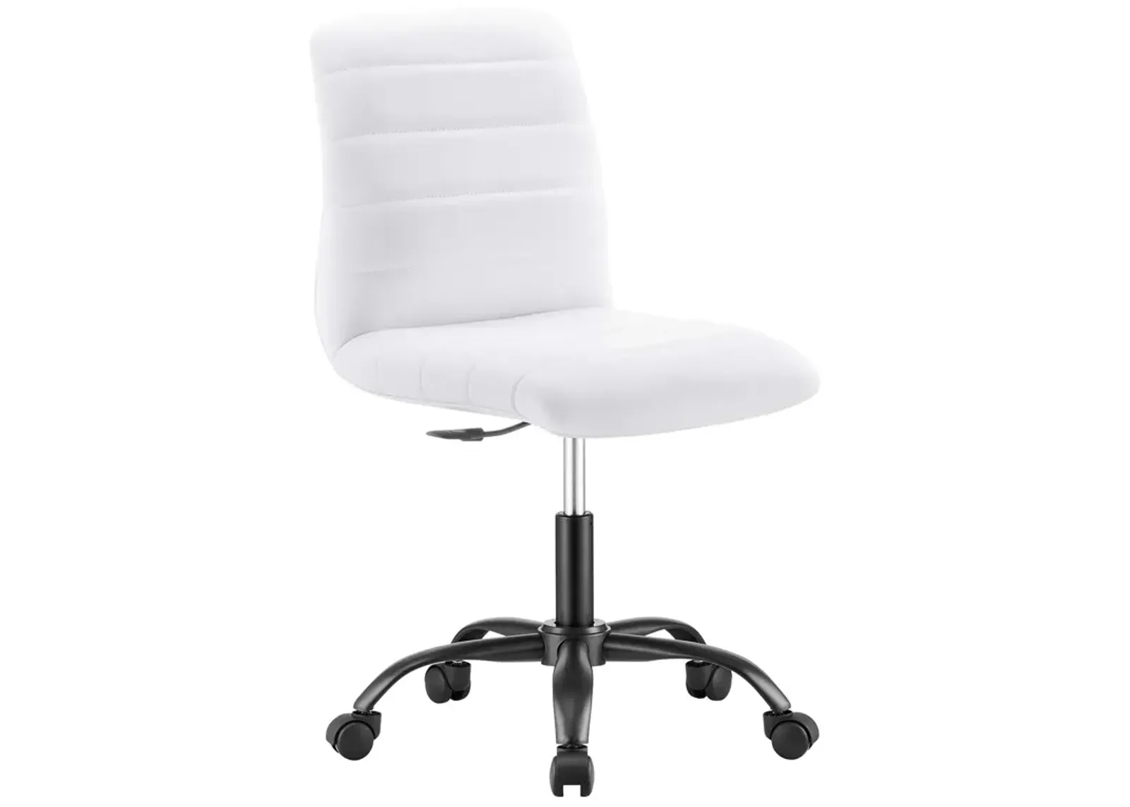 Ripple Armless Vegan Leather Office Chair