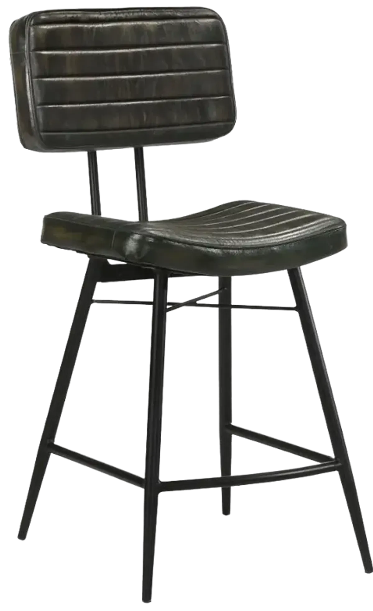 Aaliyah Upholstered Counter Height Stools with Footrest (Set of 2)