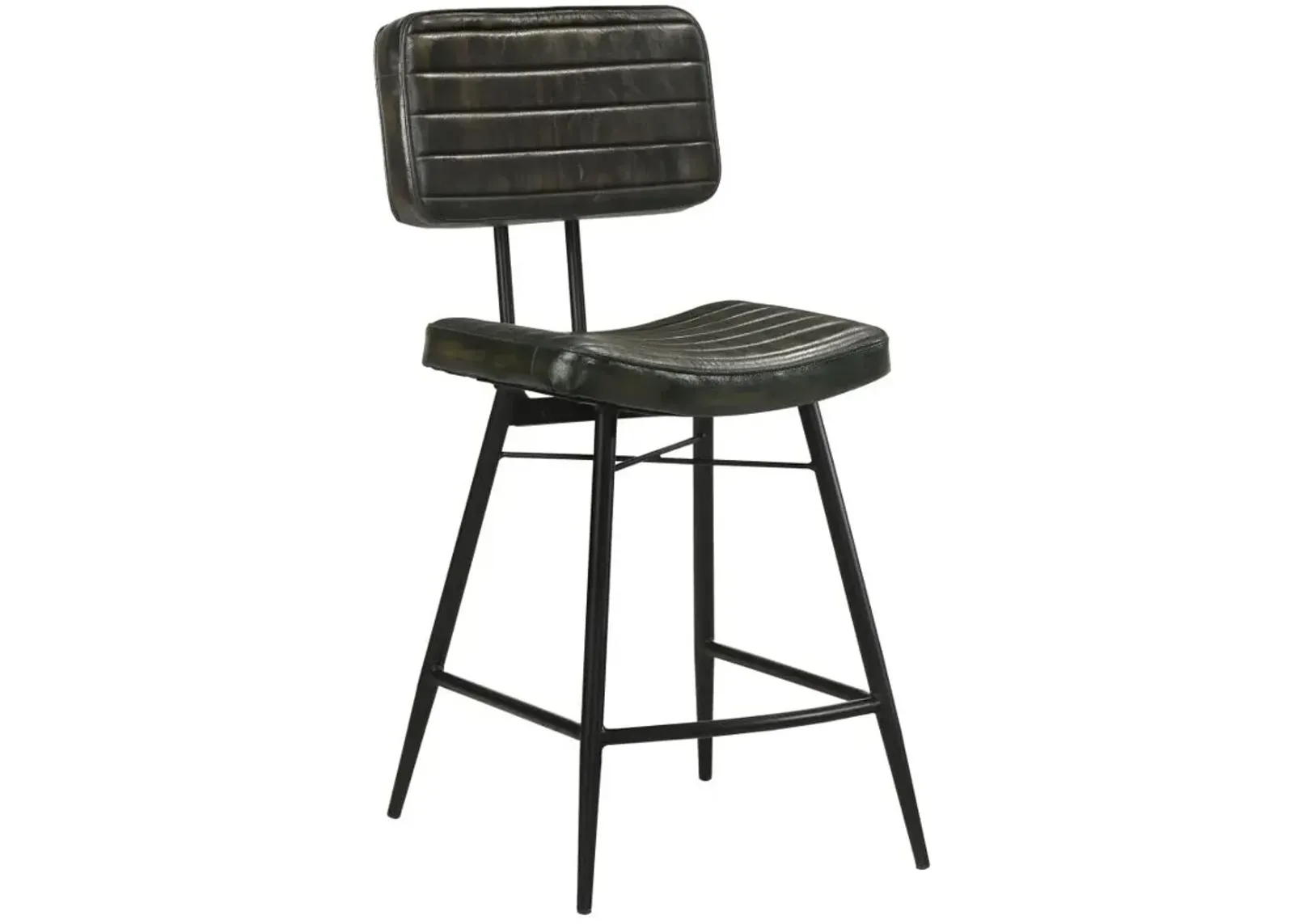 Partridge Upholstered Counter Height Stools with Footrest (Set of 2)