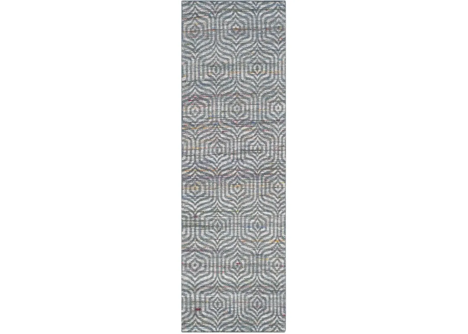 STRAW PATCH 212 Blue  2'-3' X 8' Runner Rug