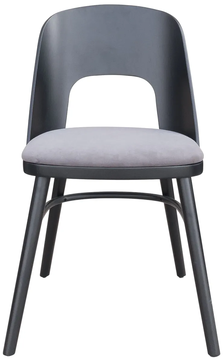 Iago Dining Chair (Set of 2) Gray & Black