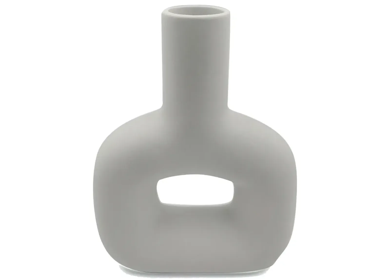 Dol, 8"h Open Cut Vase, White