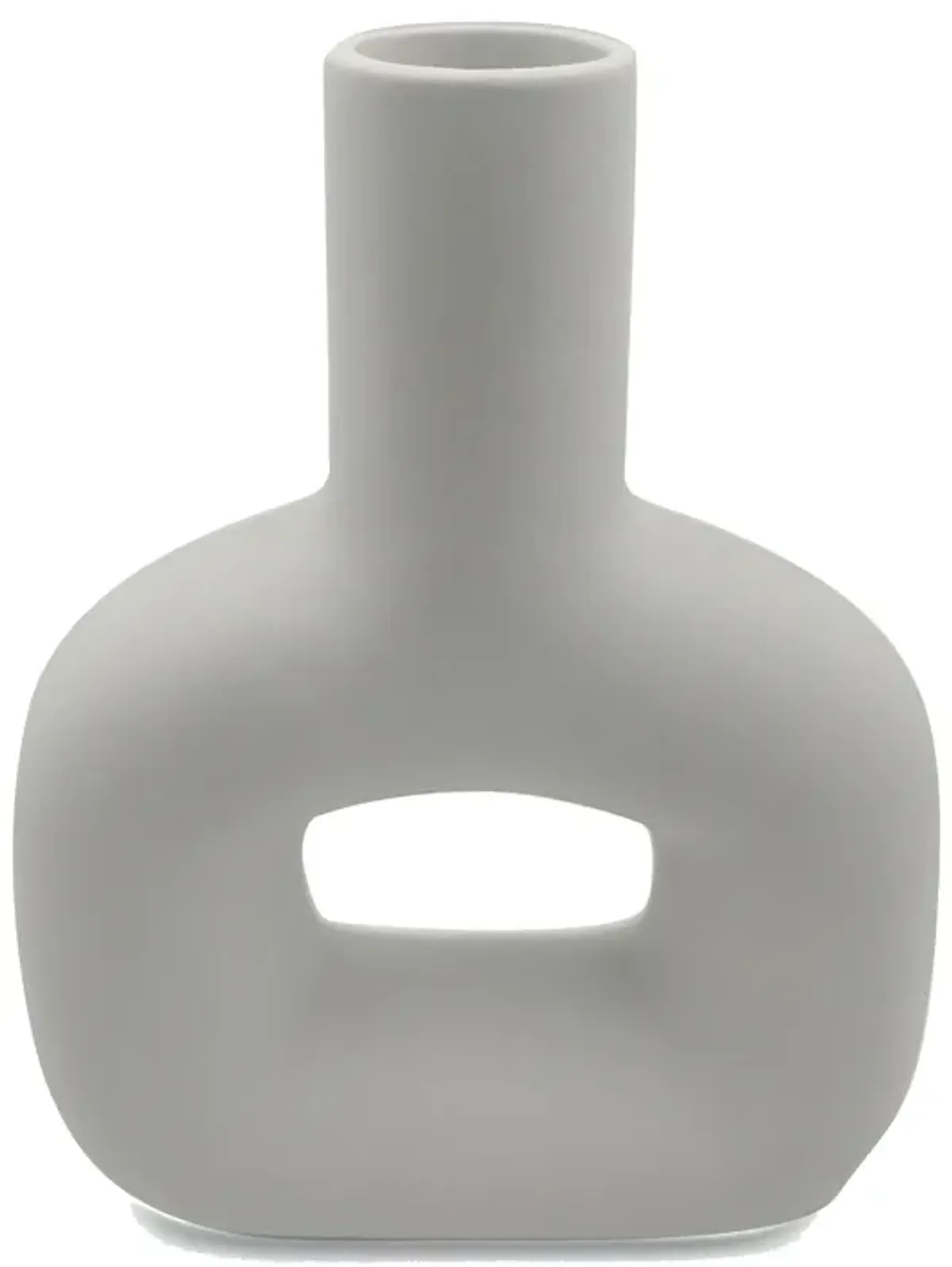 Dol, 8"h Open Cut Vase, White