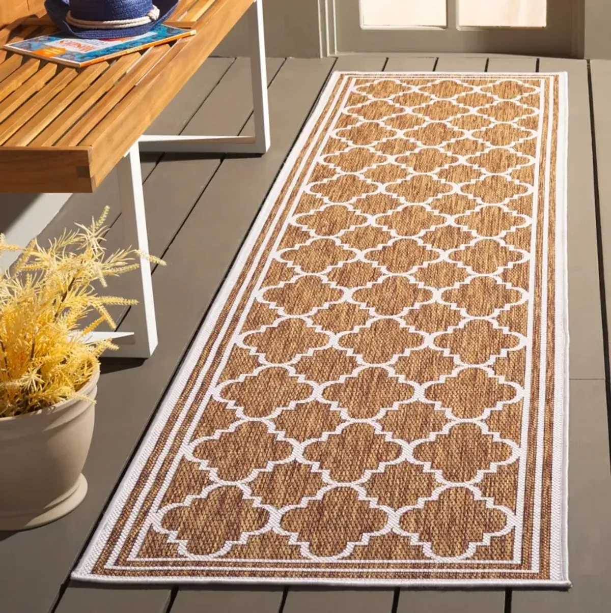 BEACH HOUSE 266 BROWN  2'-2' x 6' Runner Rug