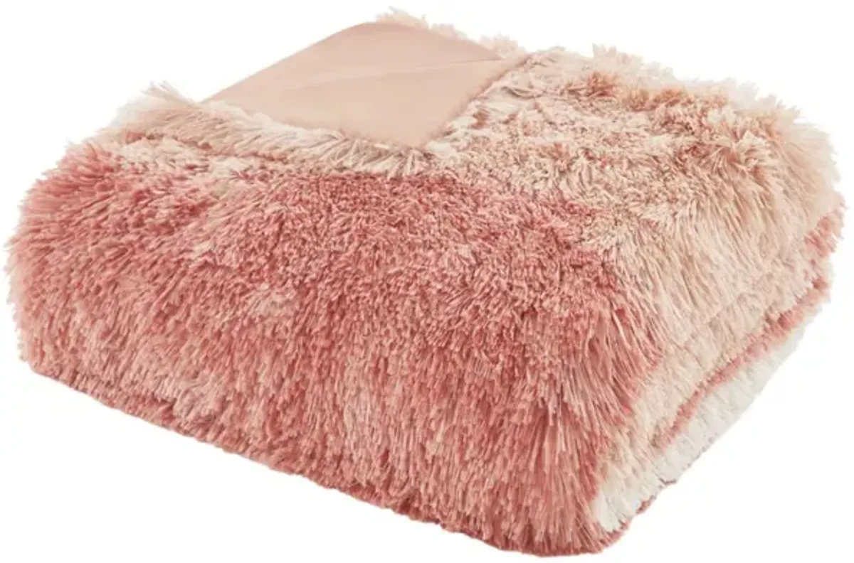 Cassie Ombre Shaggy Faux Fur Duvet Cover Set