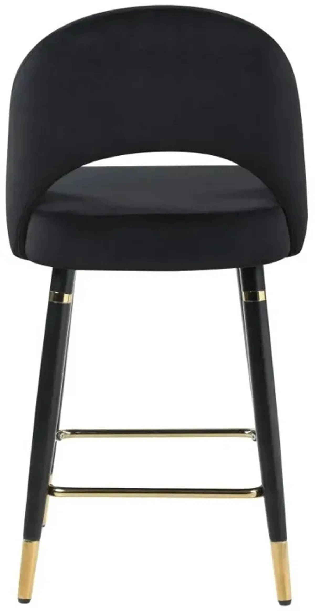 Lindsey Arched Back Upholstered Counter Height Stools Black (Set of 2)