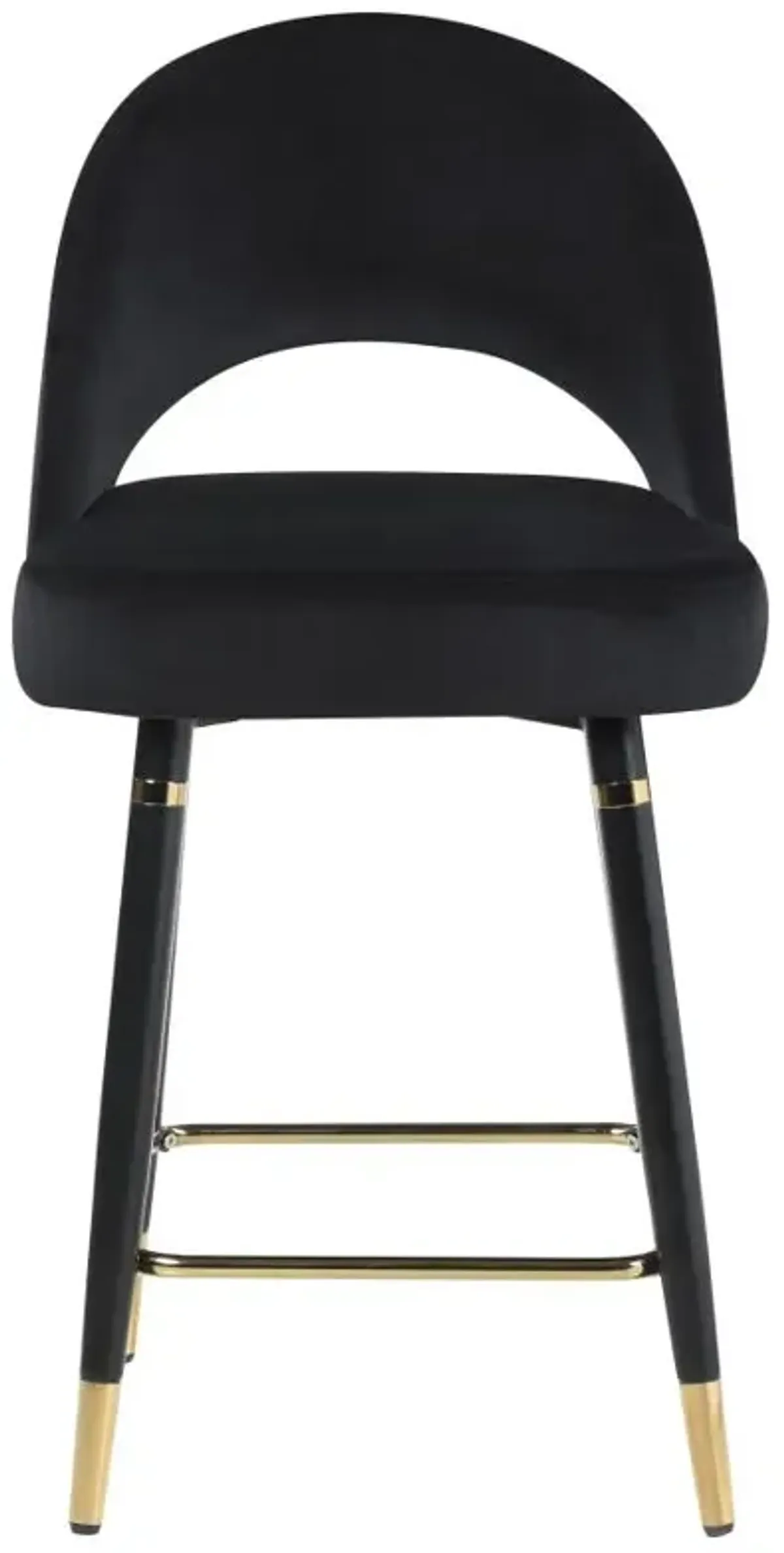 Lindsey Arched Back Upholstered Counter Height Stools Black (Set of 2)