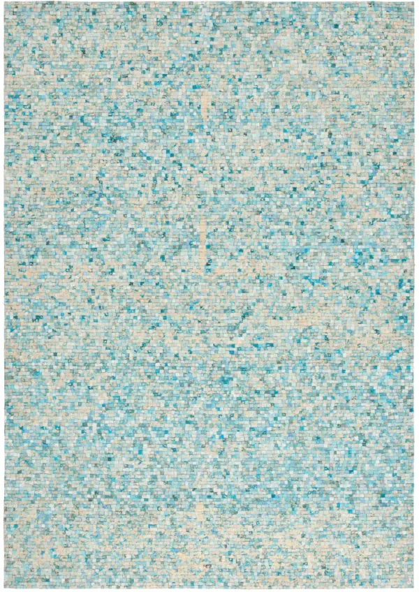 STUDIO LEATHER Hand Woven 5' x 8' area rug