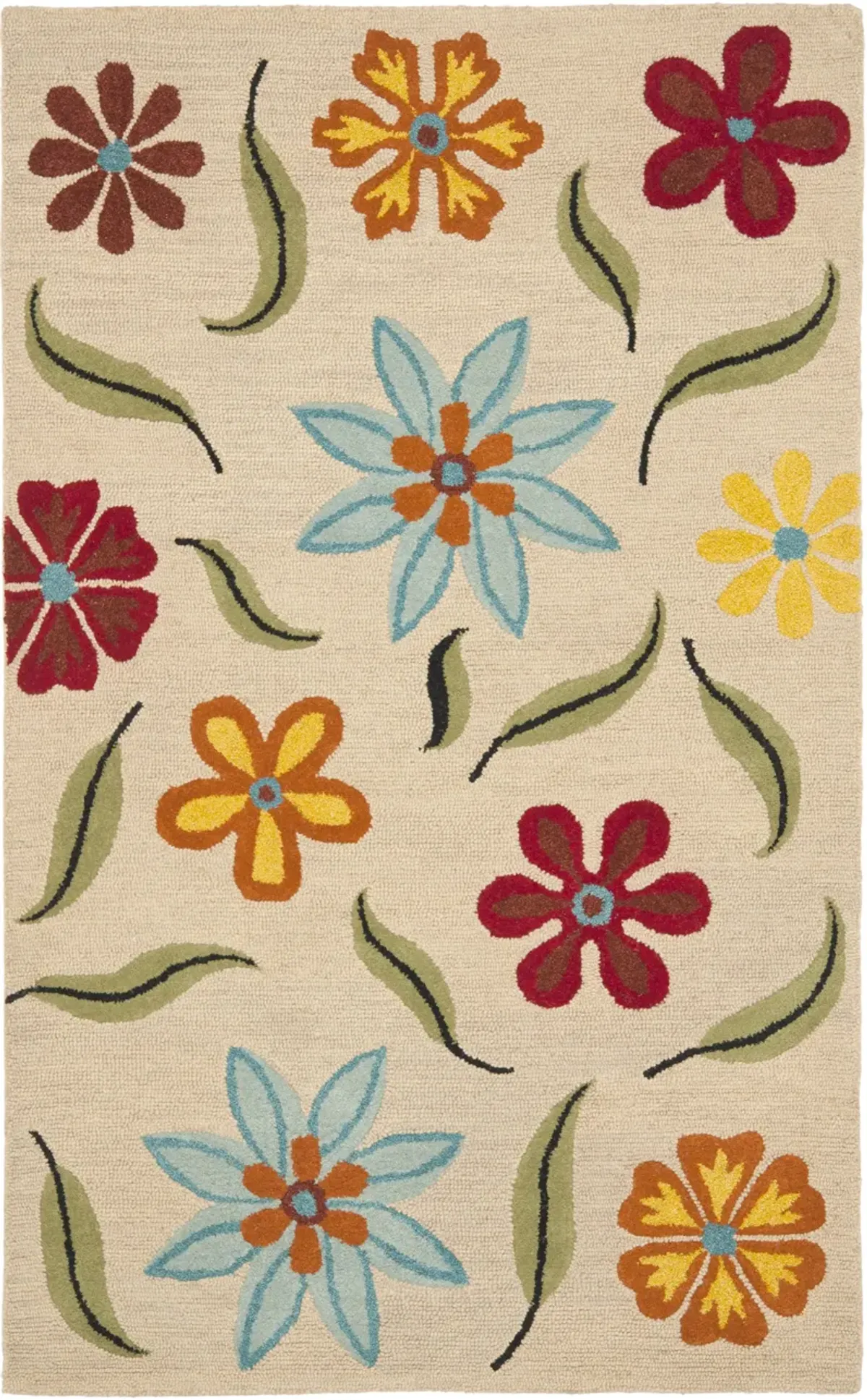 BLOSSOM Hand Hooked 6' x 9' area rug