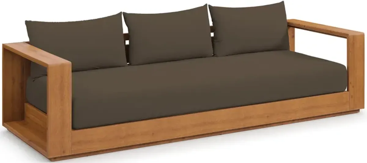 Tahoe Outdoor Patio Acacia Wood Sofa by Modway