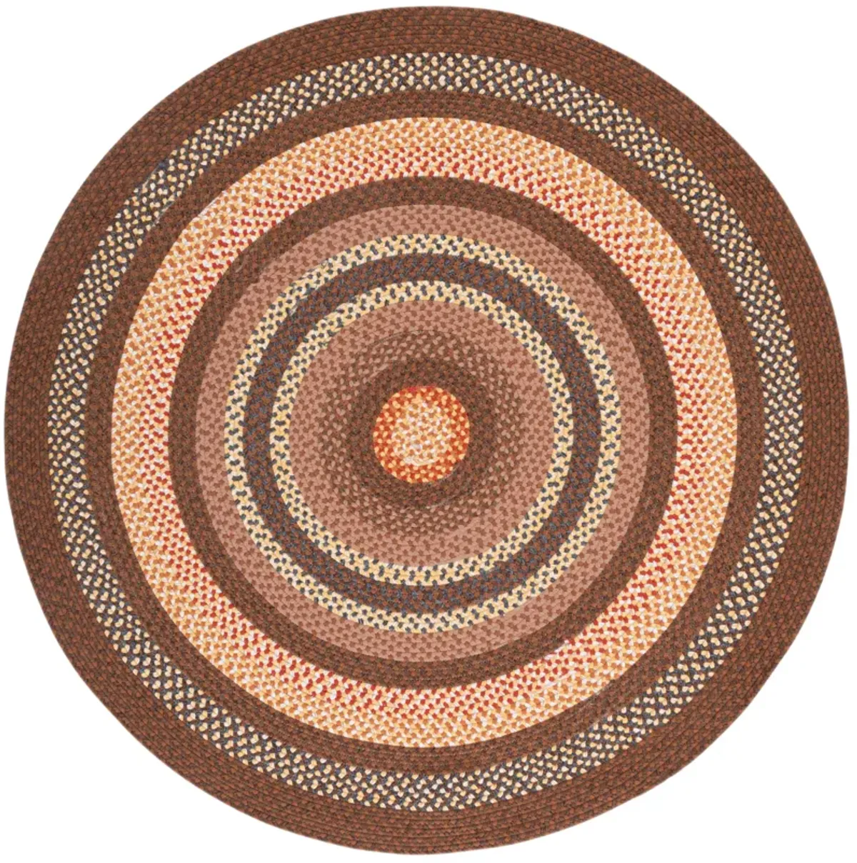 BRAIDED Hand Woven 5' x 5' Round area rug