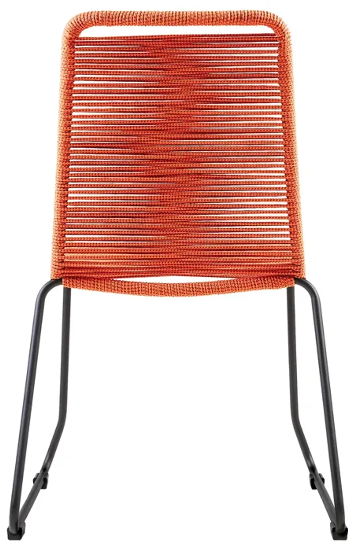 Shastar Metal And Rope Stackable Indoor/Outdoor Dining Chair - Set of 2