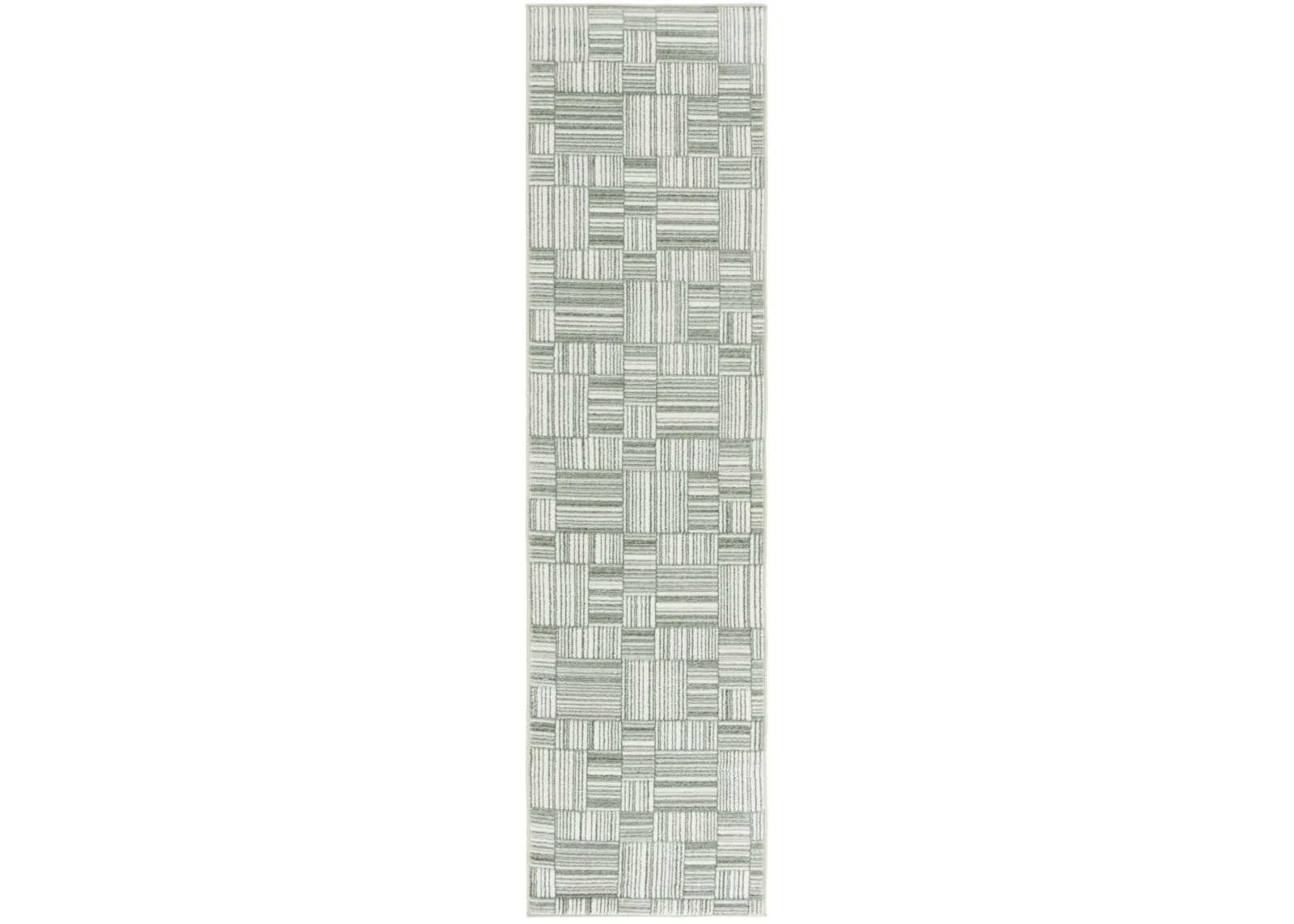 ORCHARD 214 GREEN  2'-2' x 8' Runner Rug