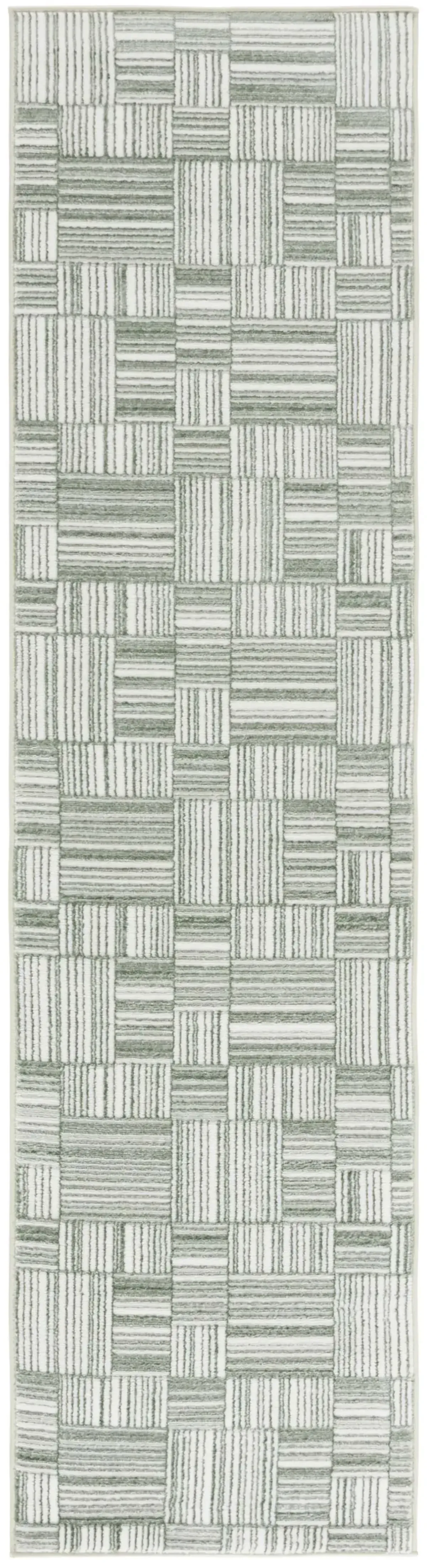 ORCHARD 214 GREEN  2'-2' x 8' Runner Rug