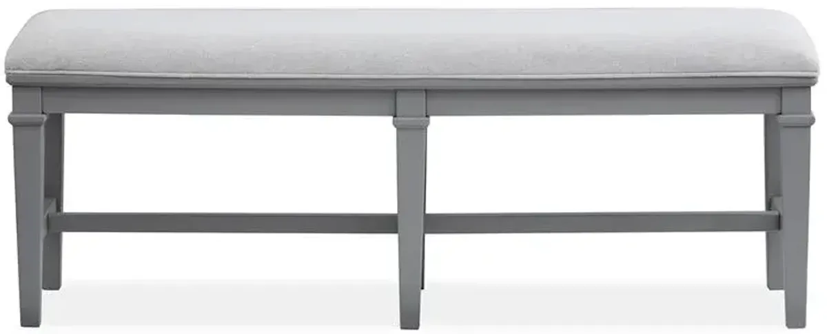 Bench w/Upholstered Seat - Grey