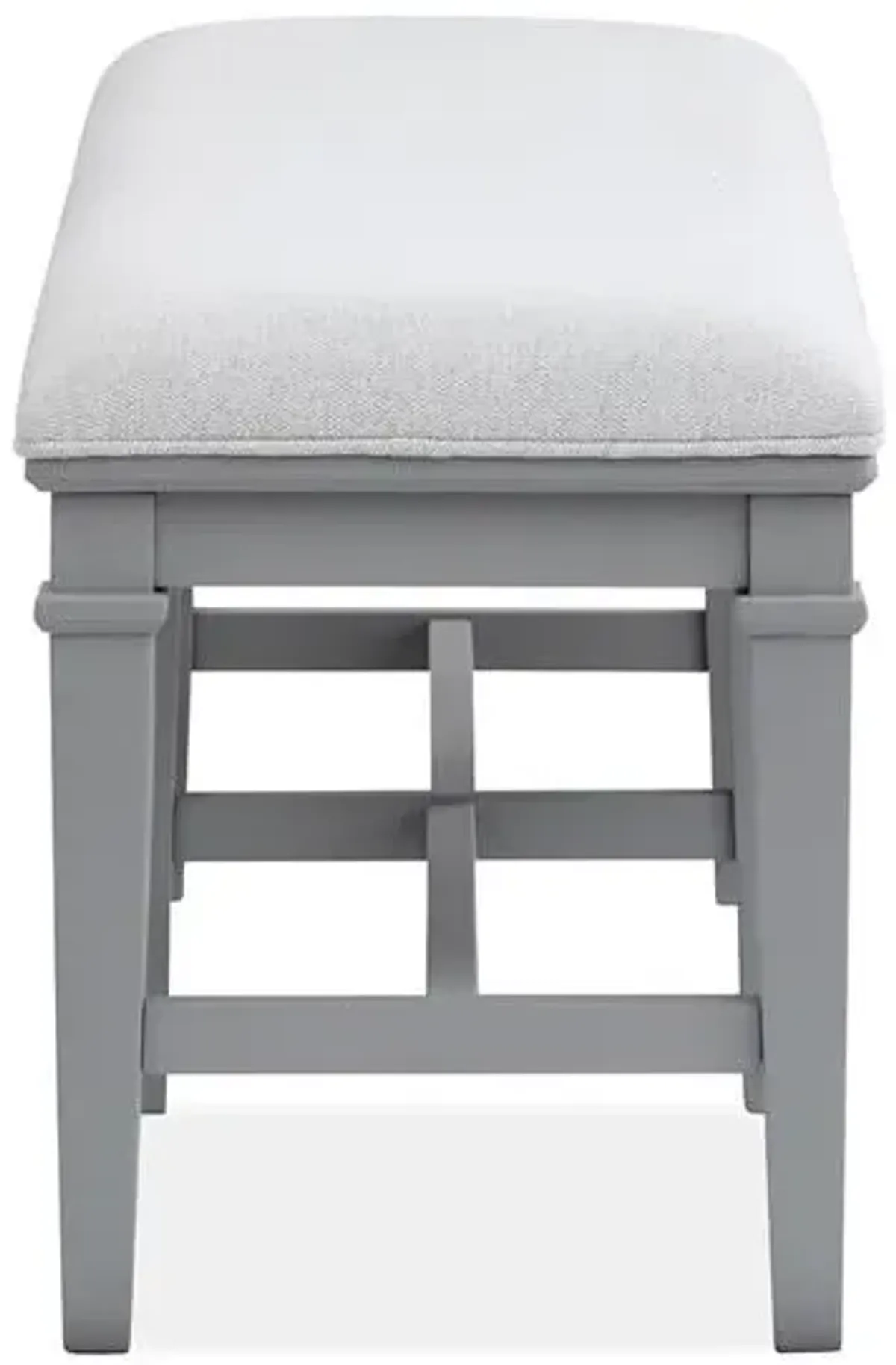 Bench w/Upholstered Seat - Grey