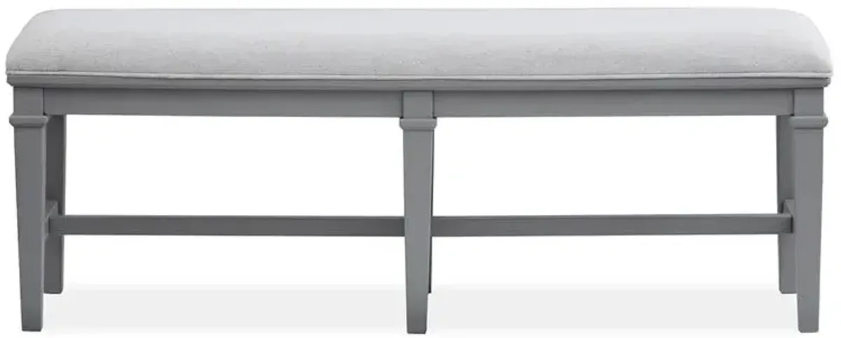 Bench w/Upholstered Seat - Grey