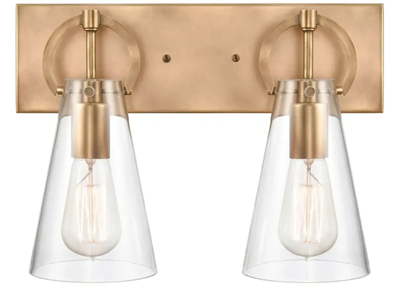 Gabby 15" Wide 2-Light Vanity Light - Brass