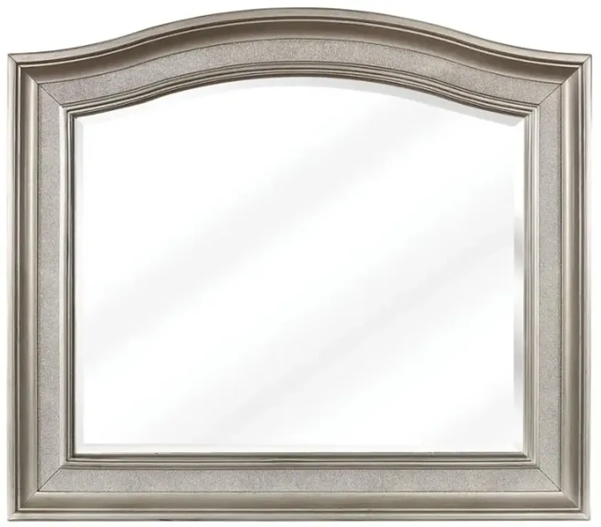 Bling Game Arched Dresser Mirror Metallic Platinum