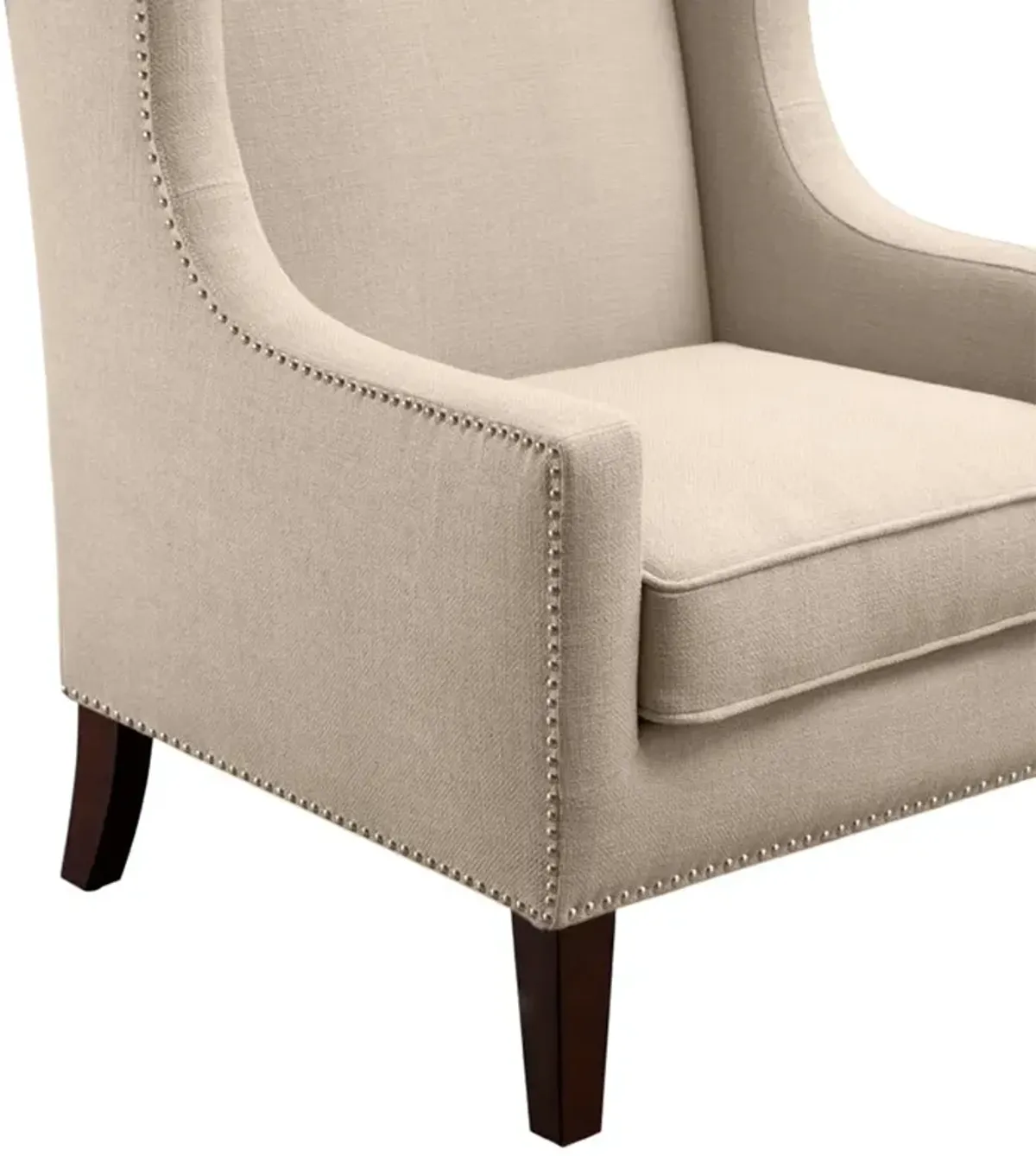 Madison Park Barton Linen Wing Chair