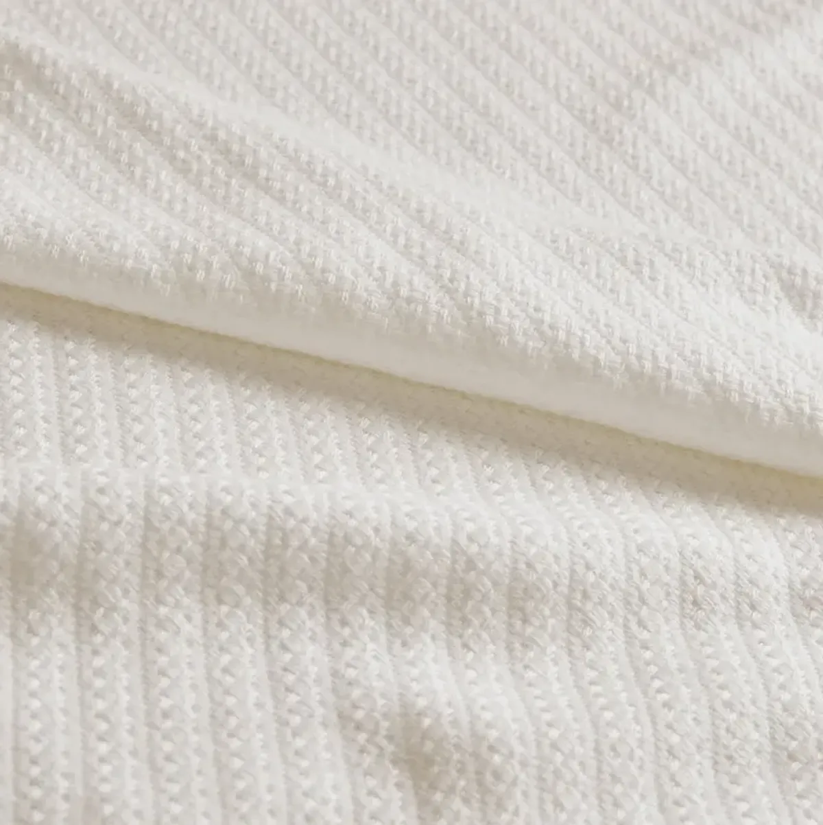 Madison Park Liquid Cotton Ivory Blanket