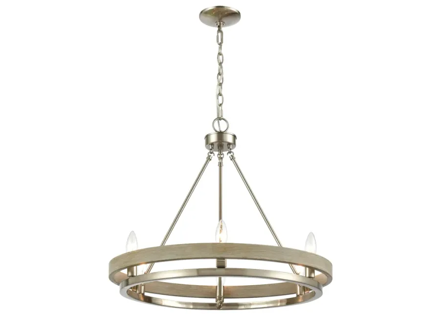 Ramsey 24" Wide 8-Light Chandelier - Satin Nickel