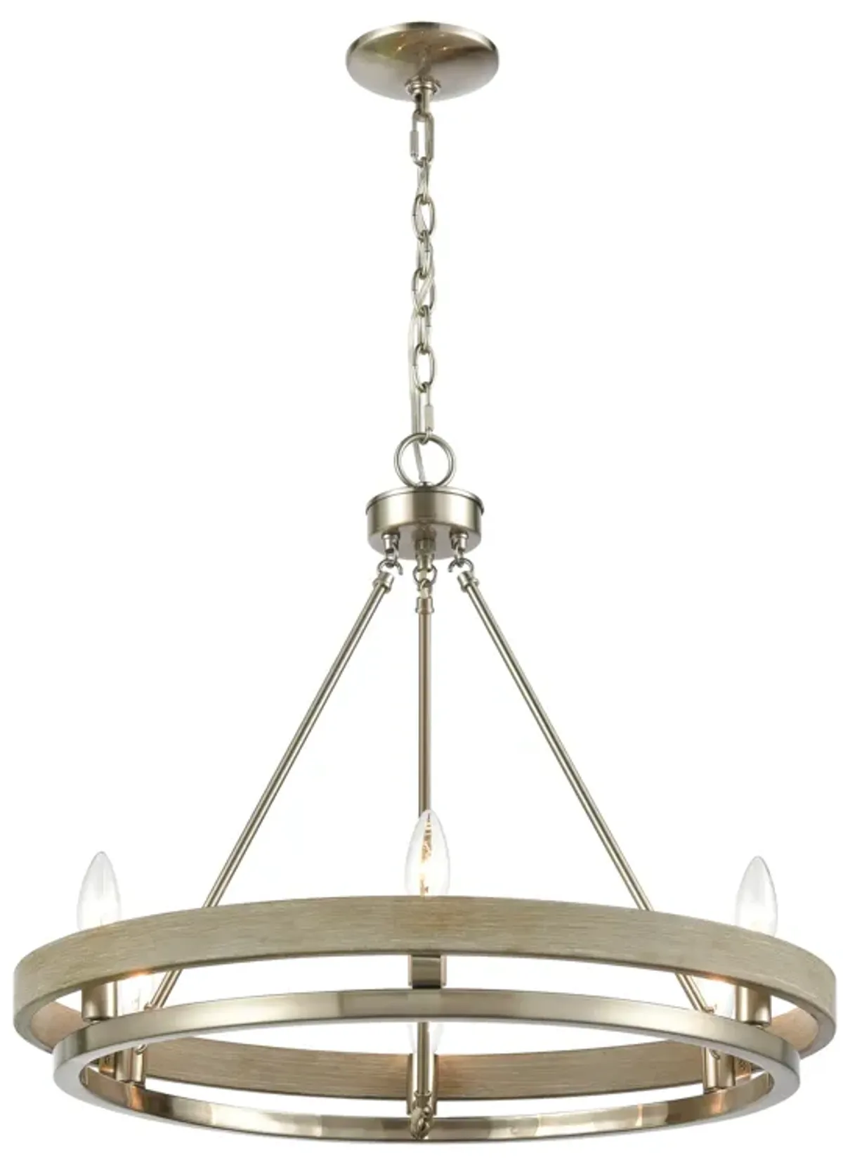 Ramsey 24" Wide 8-Light Chandelier - Satin Nickel