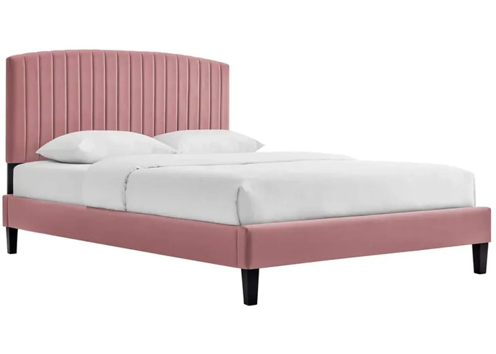 Alessi Performance Velvet King Platform Bed