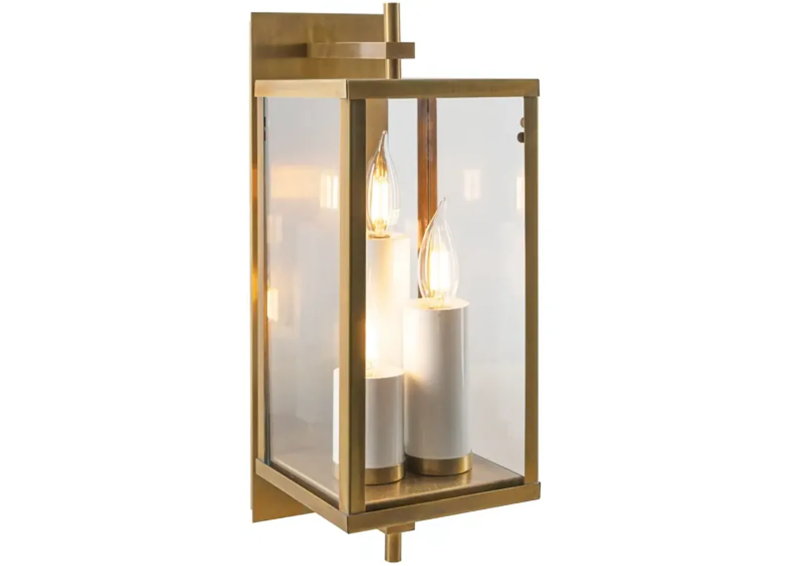 Back Bay Outdoor Wall Lights - Aged Brass