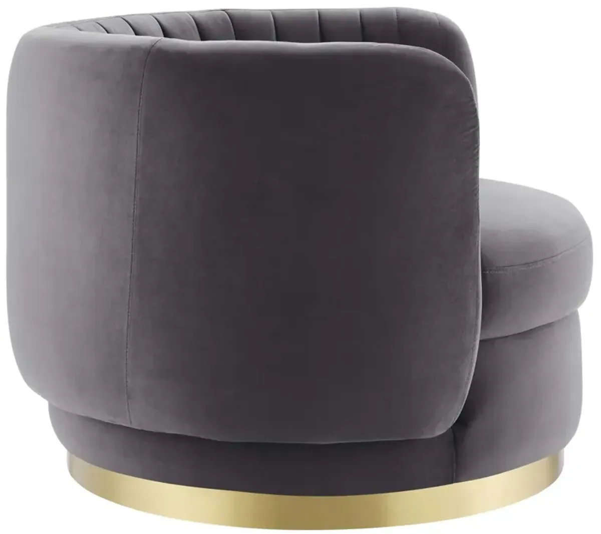 Embrace Tufted Performance Velvet Performance Velvet Swivel Chair