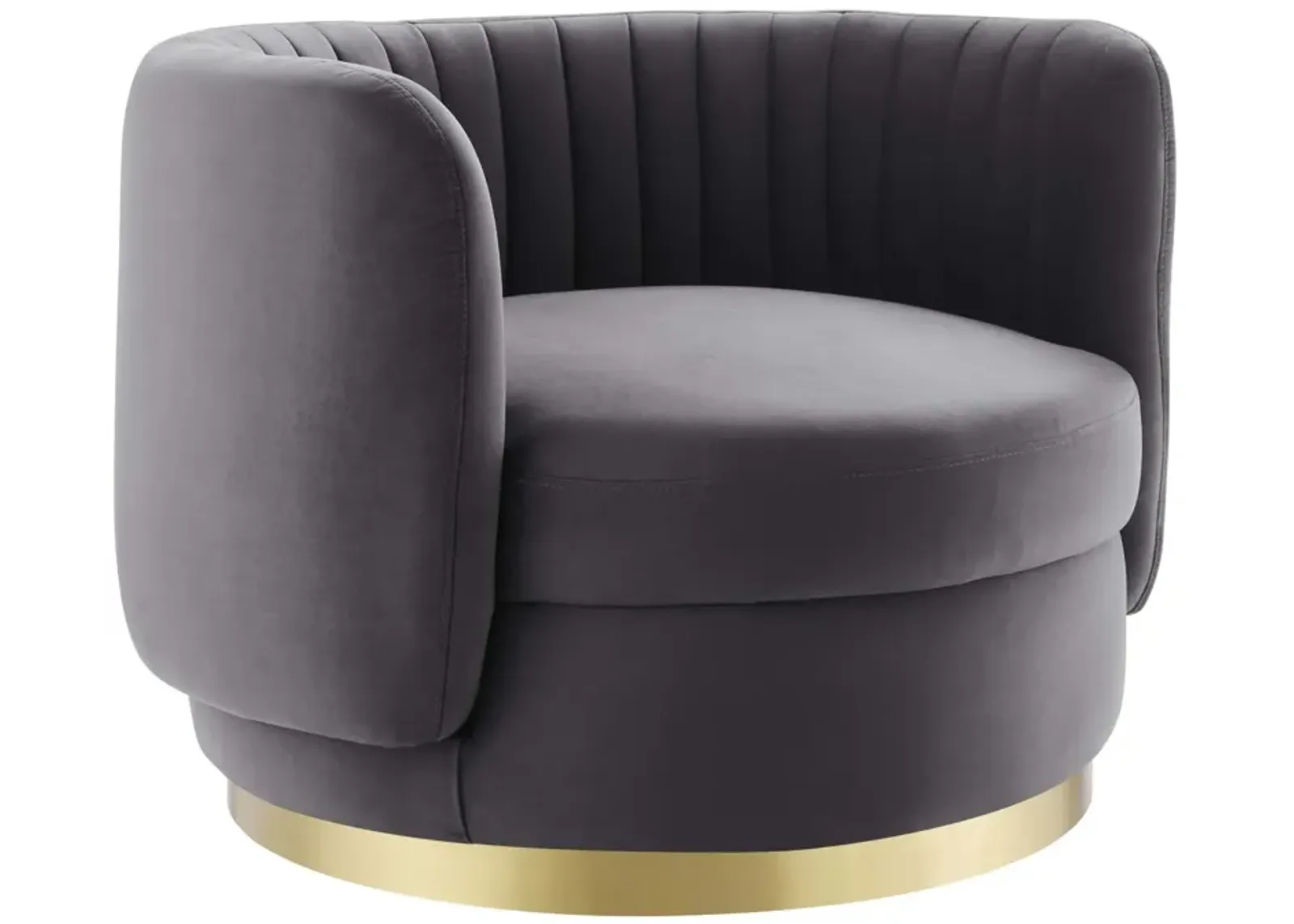 Embrace Tufted Performance Velvet Performance Velvet Swivel Chair