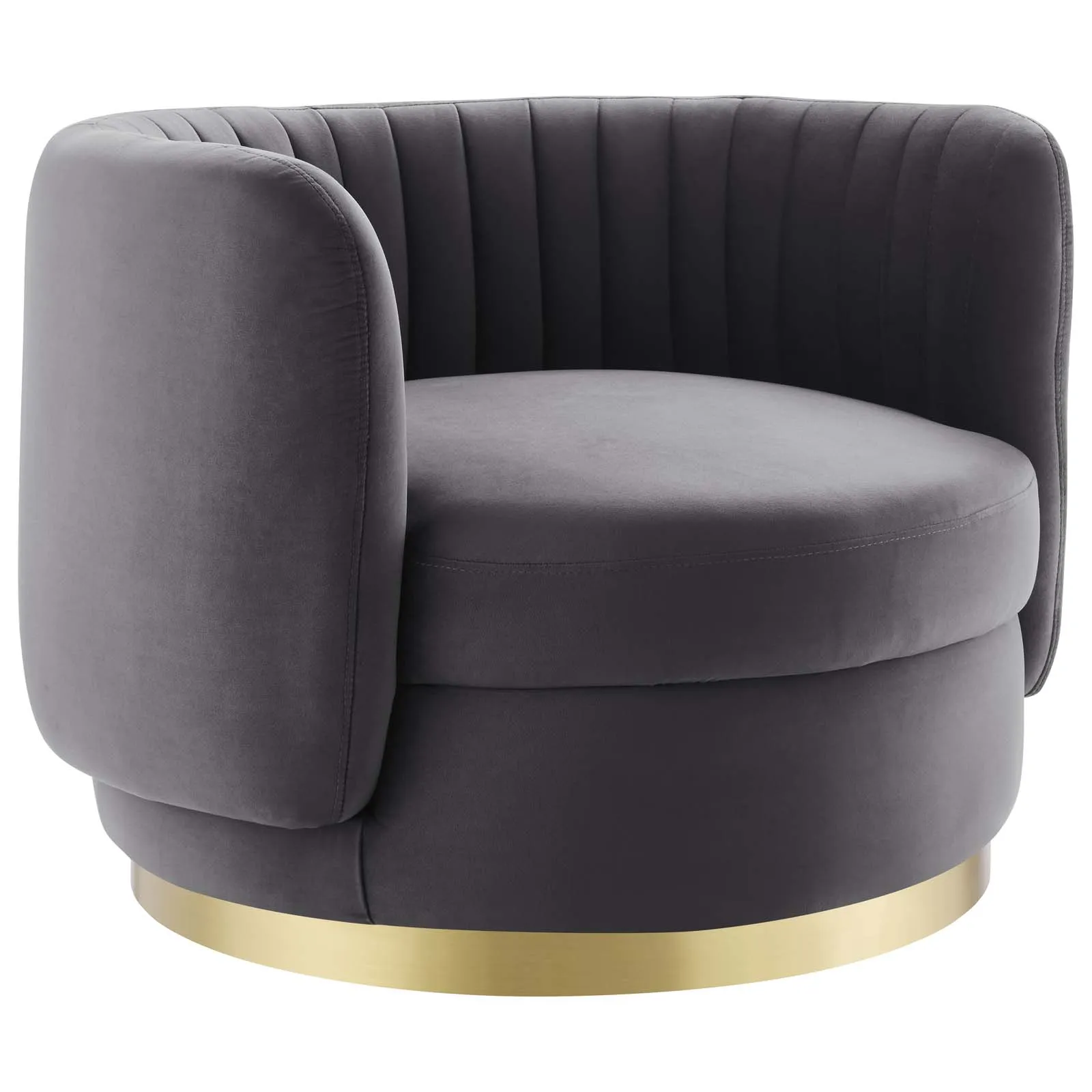 Embrace Tufted Performance Velvet Performance Velvet Swivel Chair