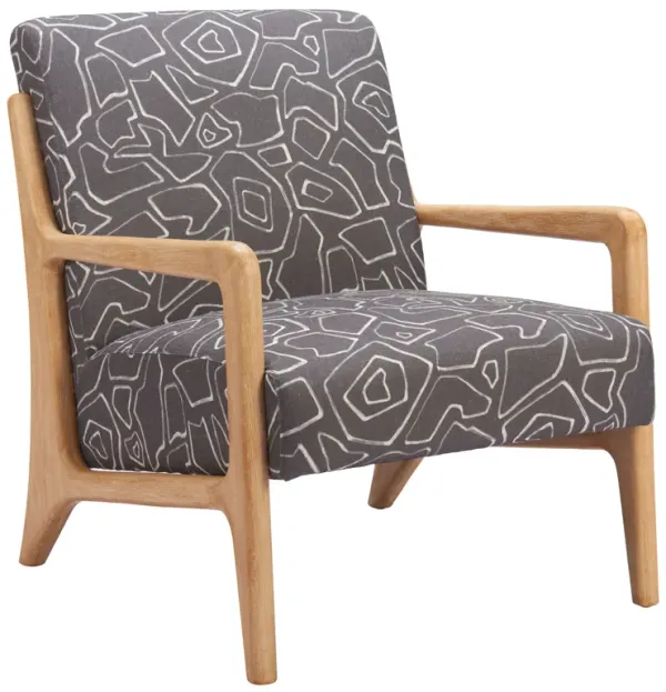 Runa Accent Chair Gray & Natural
