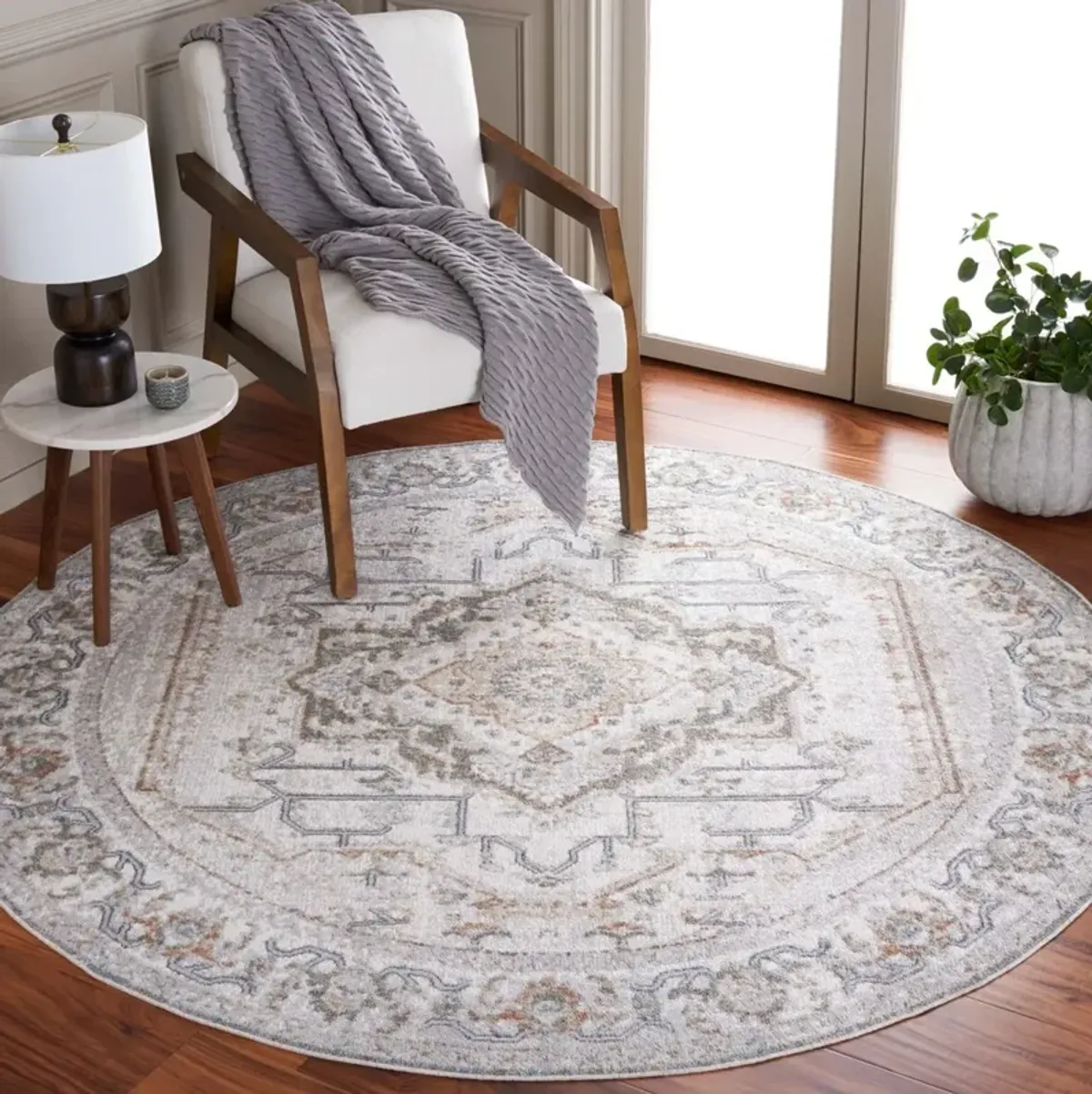 BALTIMORE 854 Multi 6'-7' X 6'-7' Round Round Rug