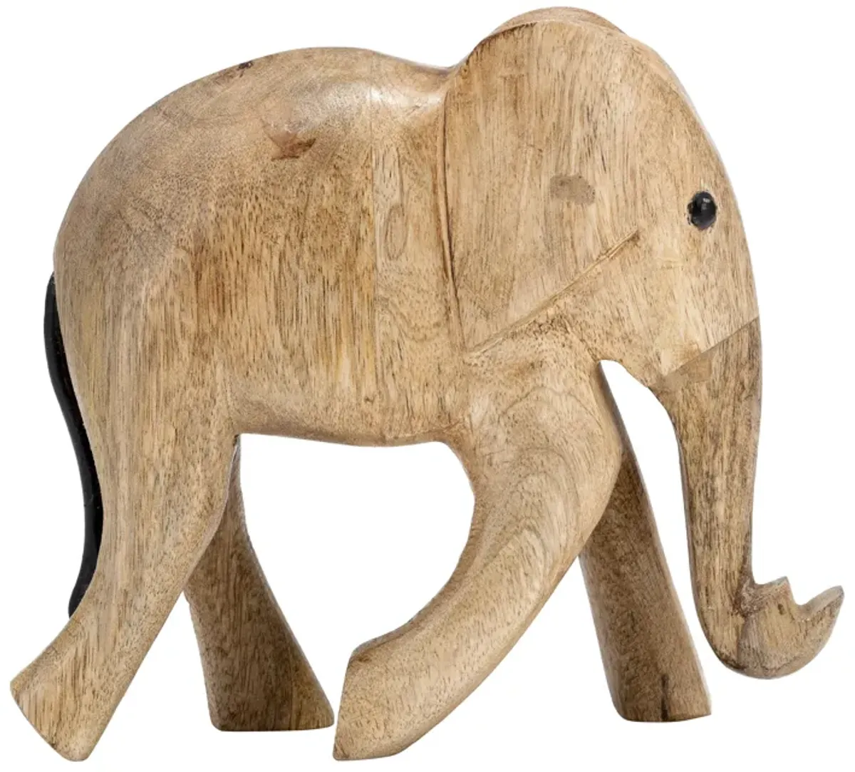 Wood, 8"h Elephant Deco, Brown