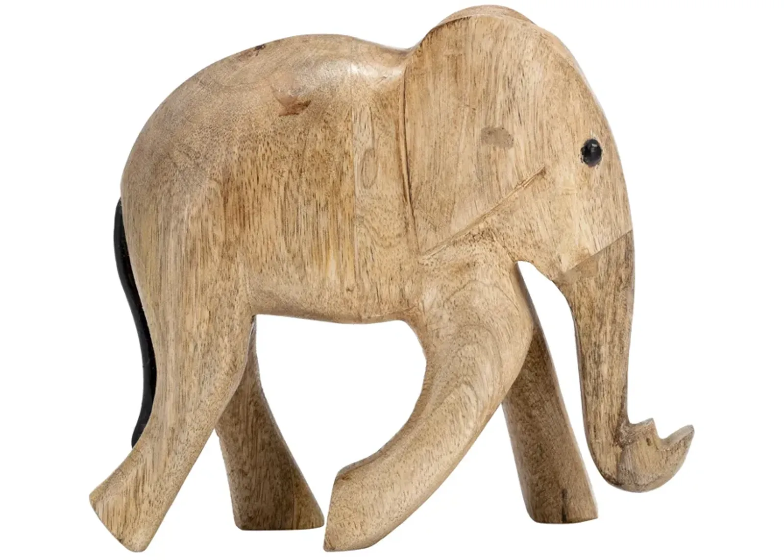 Wood, 8"h Elephant Deco, Brown