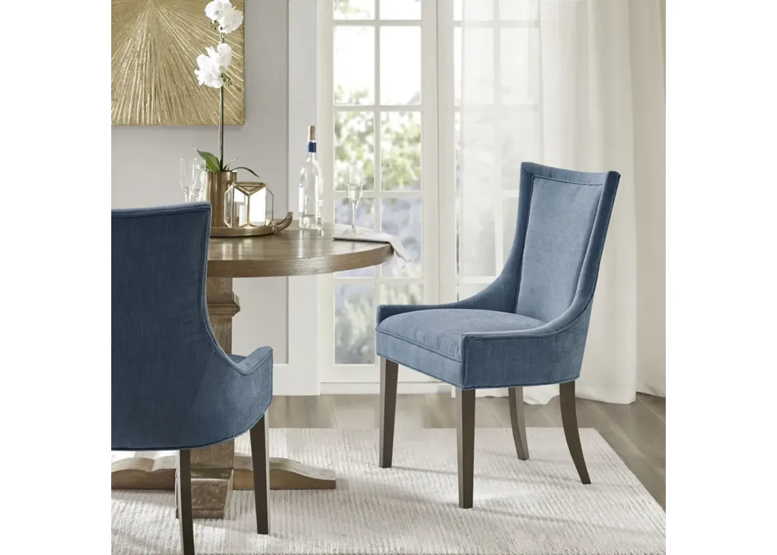 Madison Park Signature Ultra Blue Dining Side Chair (set of 2)