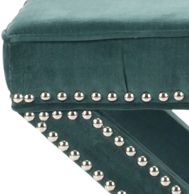 PALMER OTTOMAN - SILVER NAIL HEADS