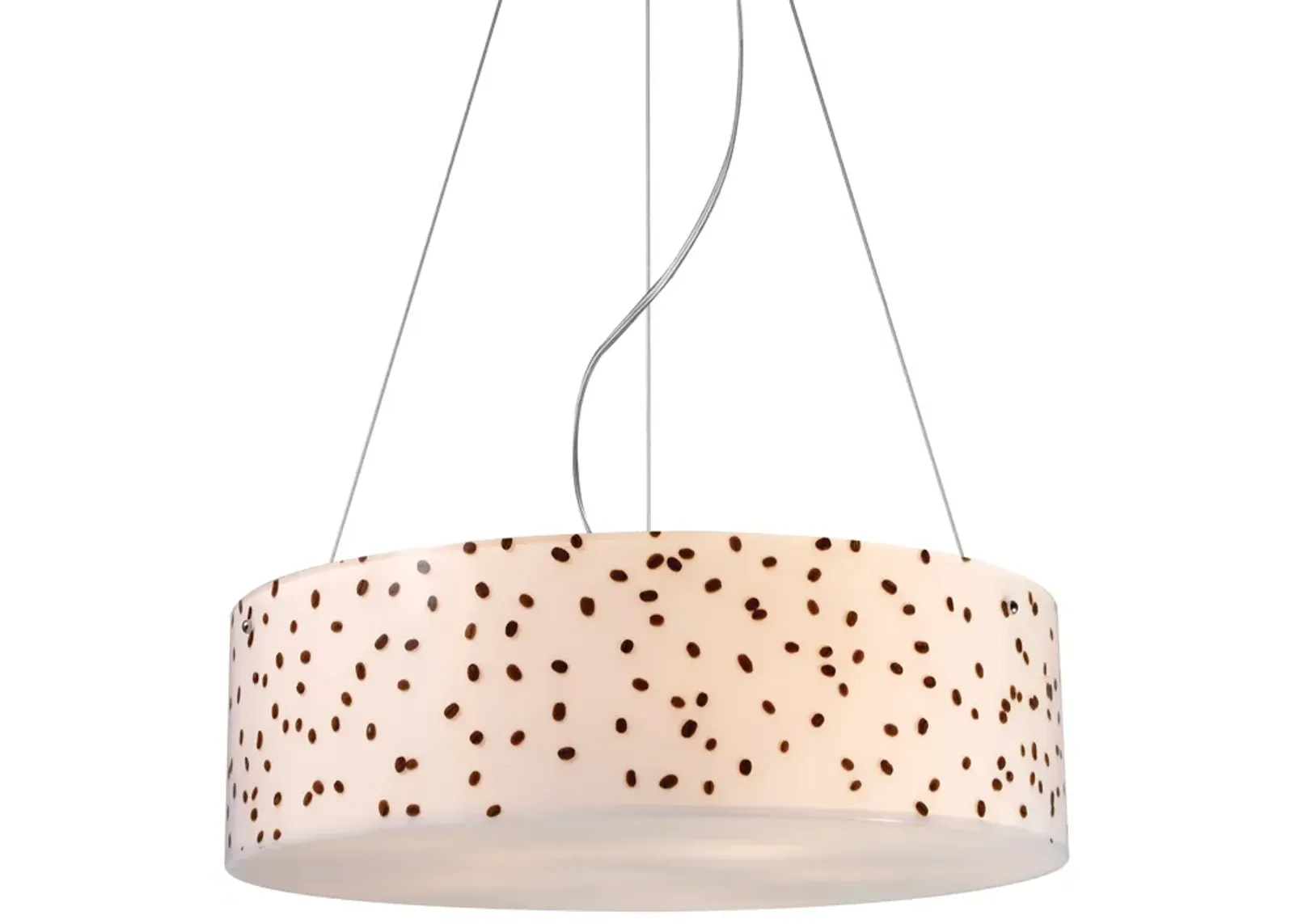 Modern Organics 5-Light Chandelier in Polished Chrome with Coffee Bean Shade